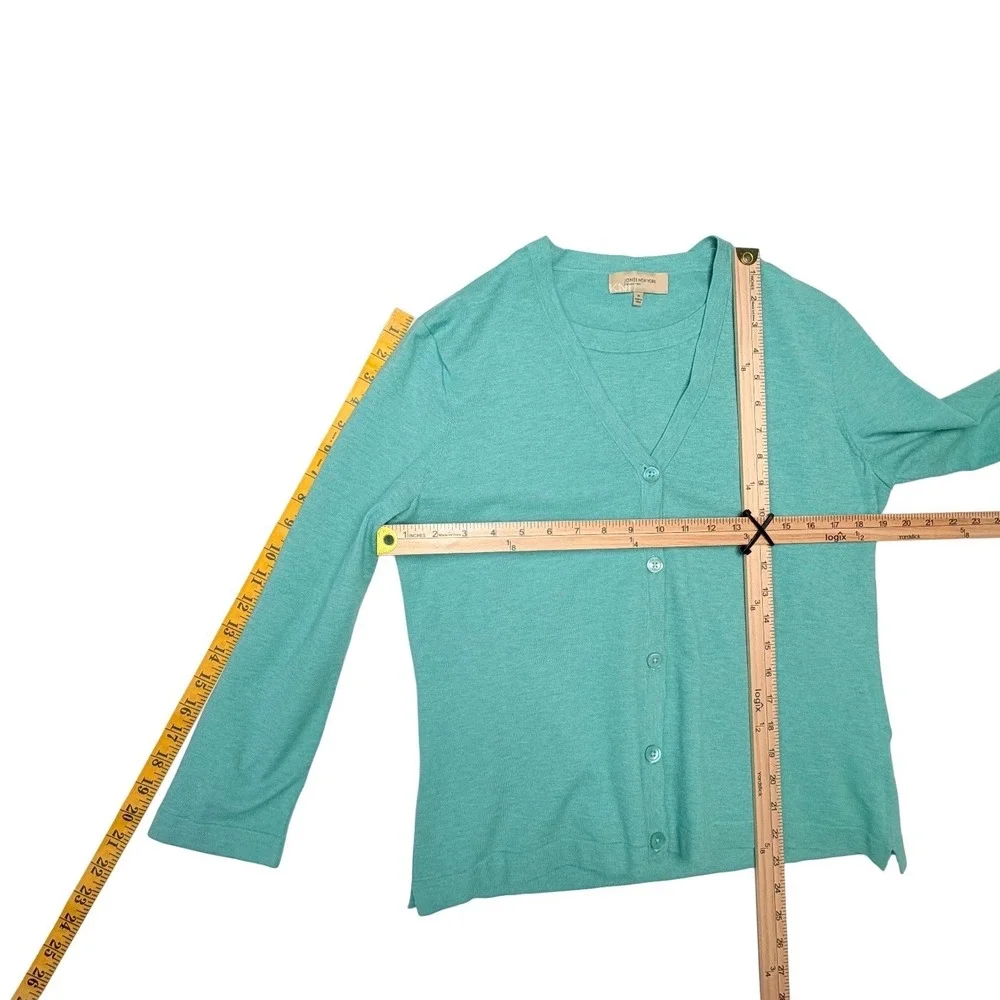 Jones New York Collection Teal Cardigan Tank Set Medium Modest Coquette Y2K - Picture 8 of 8